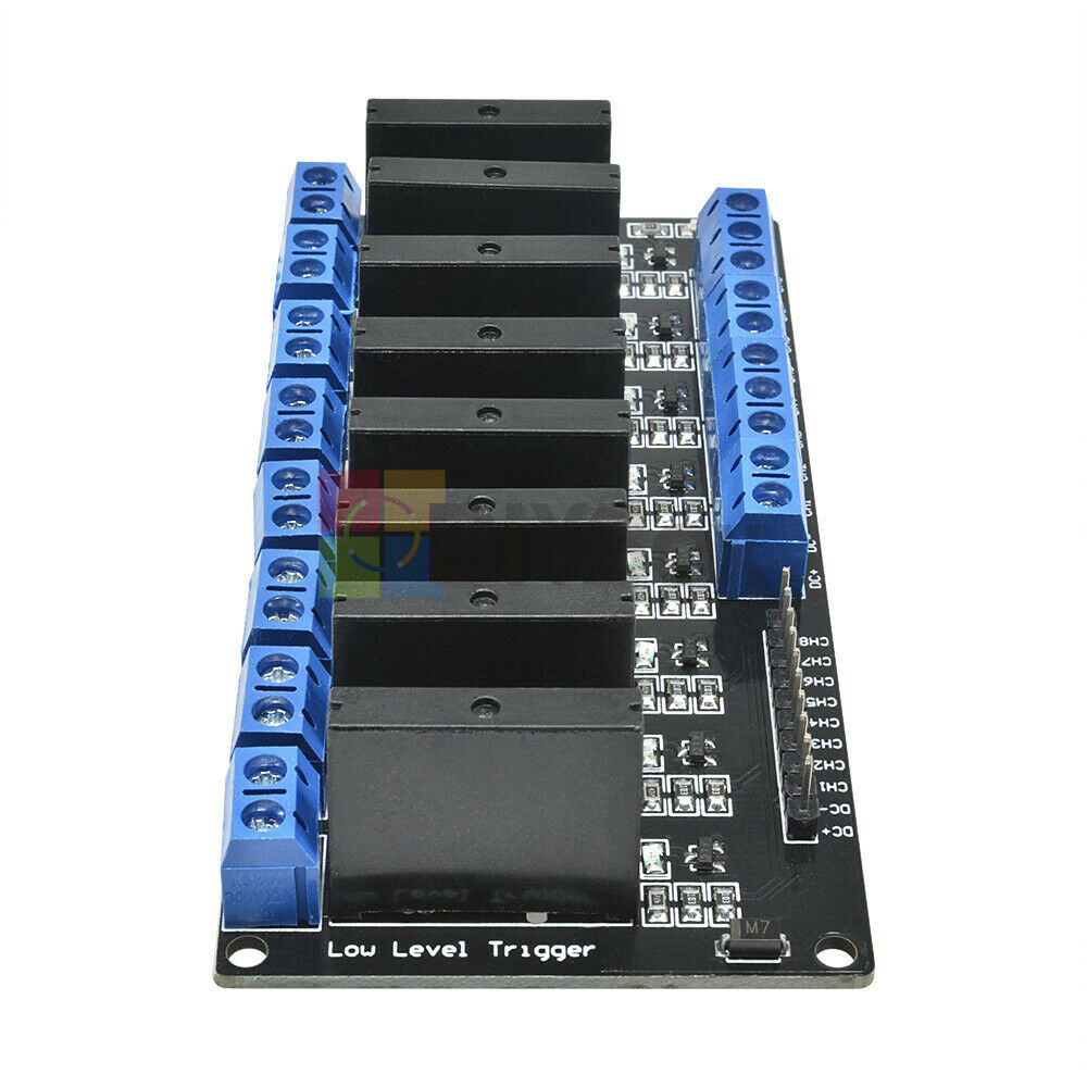 250V 5V 8 Channel Low Level Trigger Arduino Solid State Relay Module With Fuse