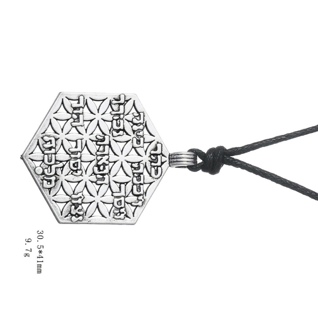 Pendant Chain Necklace Engraved Flower Knotted Adjustable Chain Jewelry