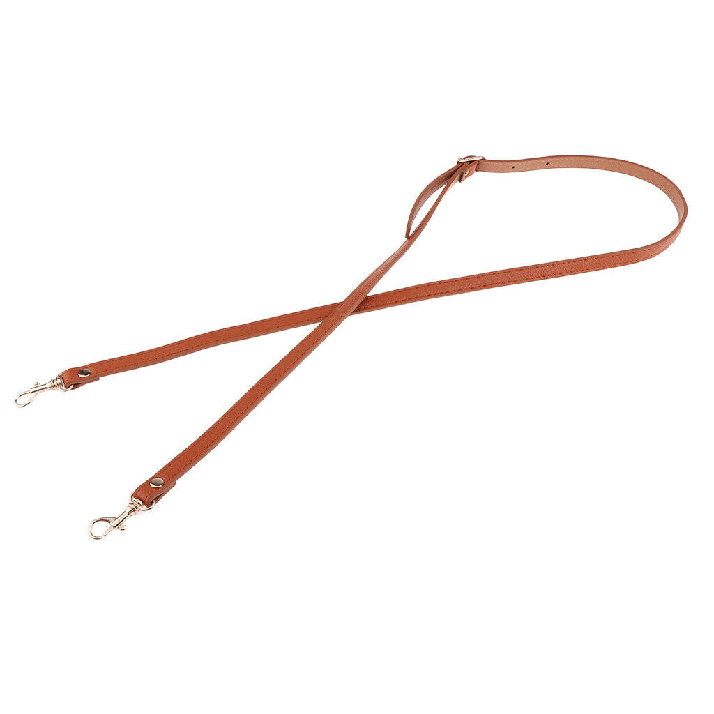 Set of 2 Adjustable Leather Shoulder Strap Replacement Rope Lobster Clasps