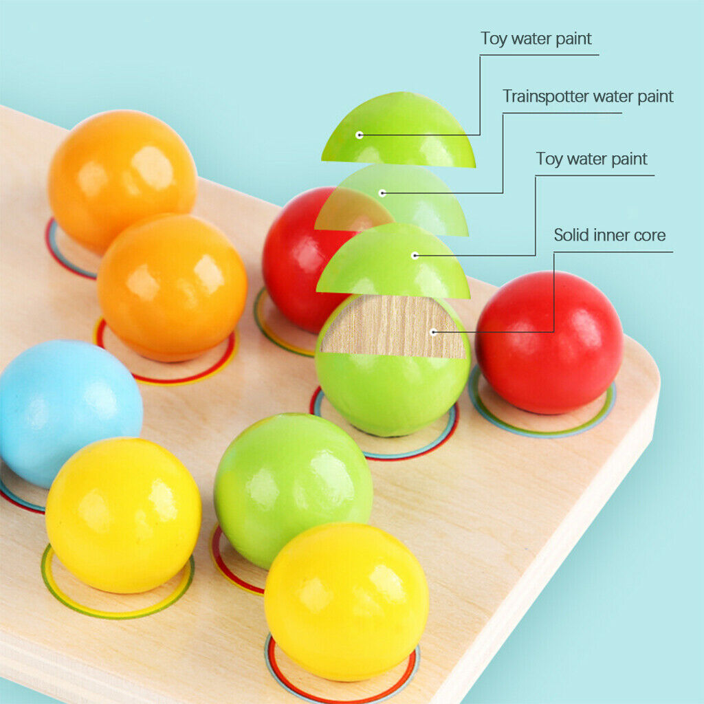 Montessori Wooden Clips Beads Board Game Class Math Games Early Education