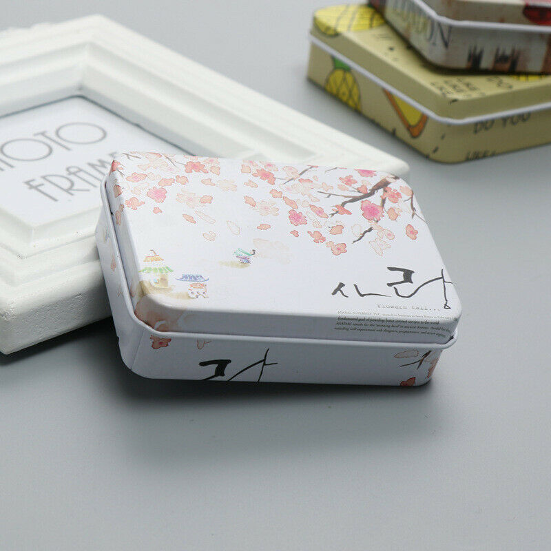 Random Colors Tin Can Boxes Metal rectangle Hairpin Jewelry Storage Conta.l8