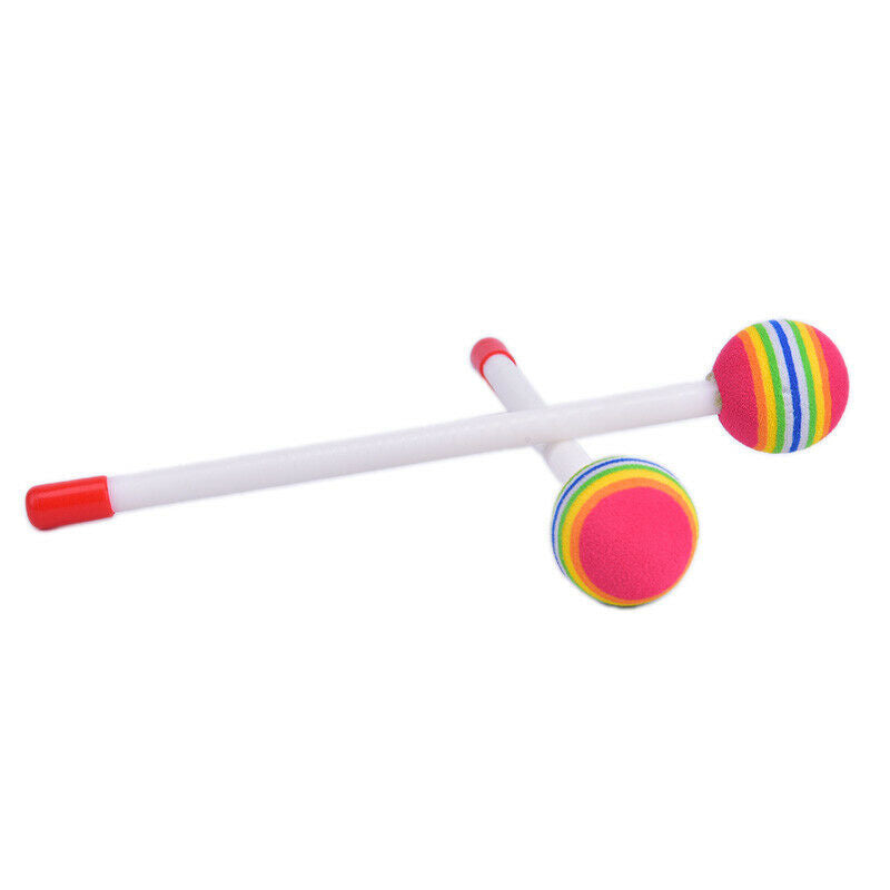1pair Hand Percussion Hand Drum Mallets Lollipop Head Drum Knock Hammers Sti Lt