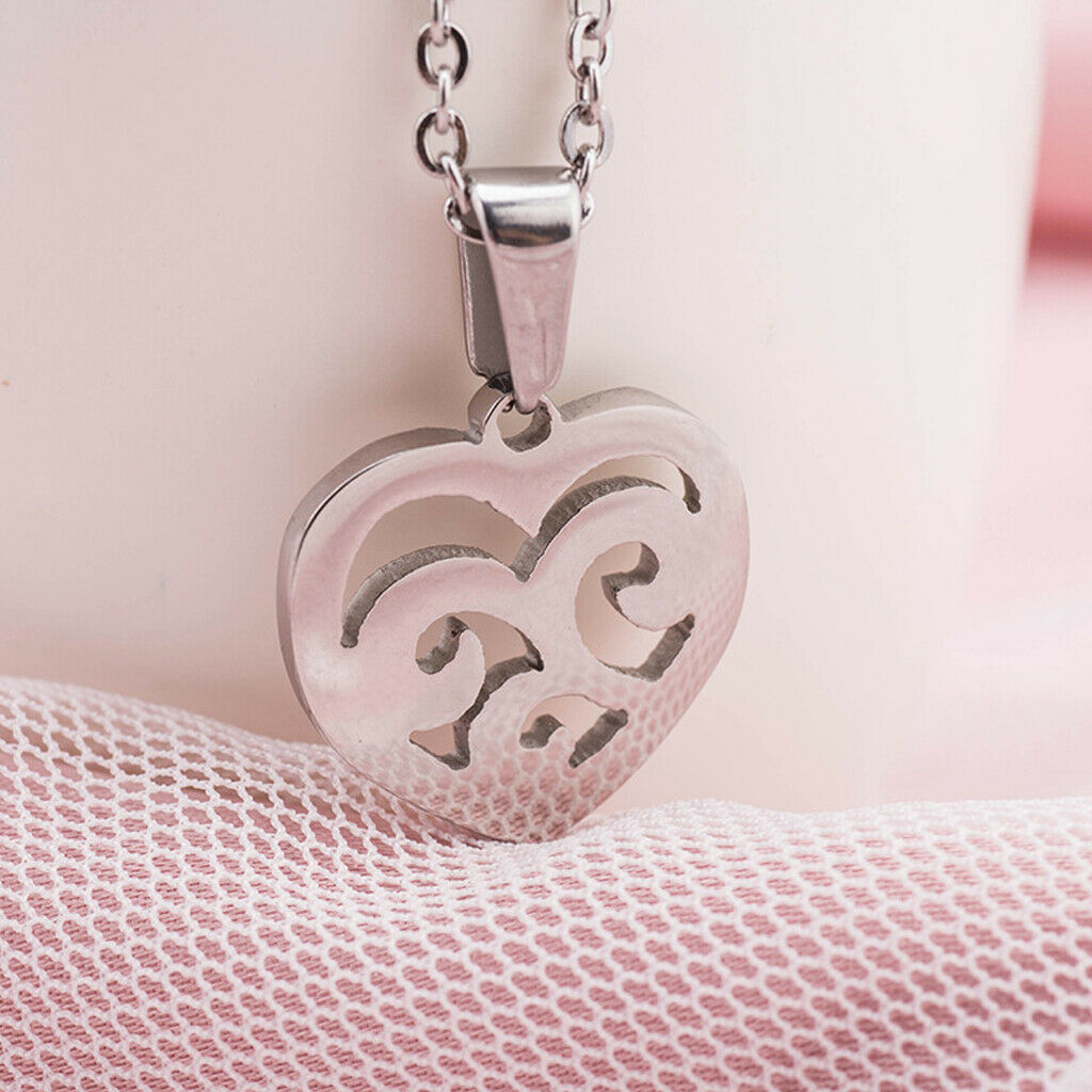 Fashion Love Flower Whirlwind Pendant Stainless Steel Necklace Chain #1