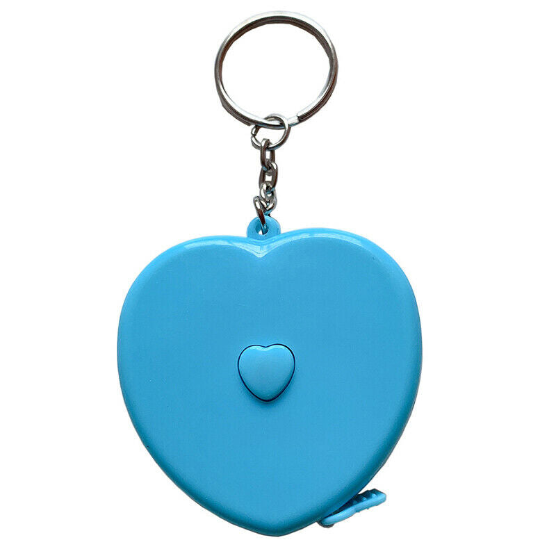 Keychain Portable Retractable Ruler Heart-shaped Tape Measure 1.CIB Pb