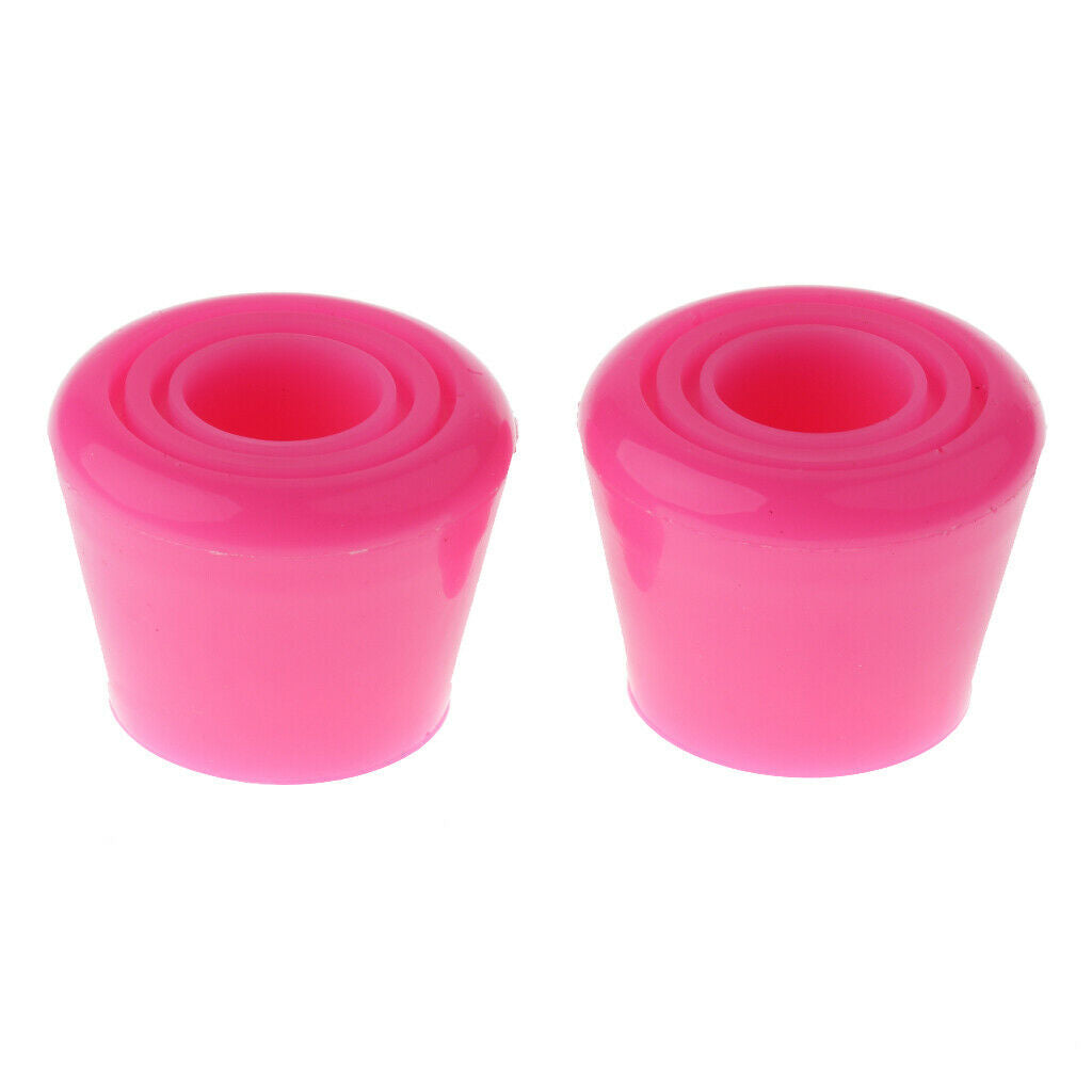 2X 2pcs PU Roller Skates Toe Stops Inline Skates Ice Skates Accessories Pink
