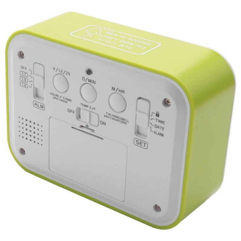 Digital Alarm Clock Talking Clock 3 Alarms Intelligent Optional Weekday Alarm W3