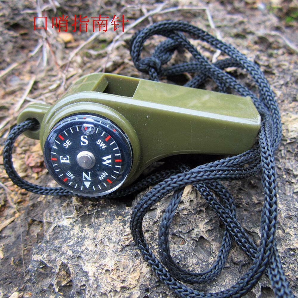3in1 Outdoor Hiking Sport Camping Emergency Survival Whistle Compass Thermometer