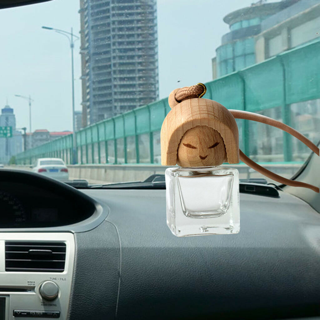 1pc Car Empty Glass Perfume Bottle Air Freshener Diffuser Fragrance Bottle