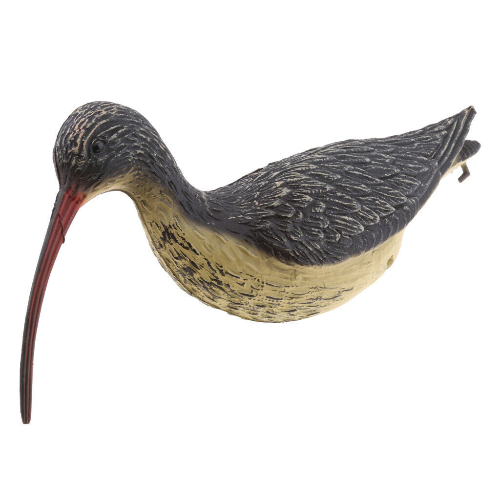 Realistic Plastic Curlew Bird with Long Beak Decoy Bird Scarer Scarecrow Garden