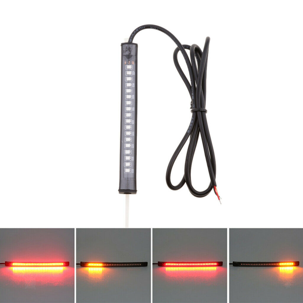 Motorcycle LED 39-41mm Fork Turn Signal Indicator & DRL Strip Light Smoked