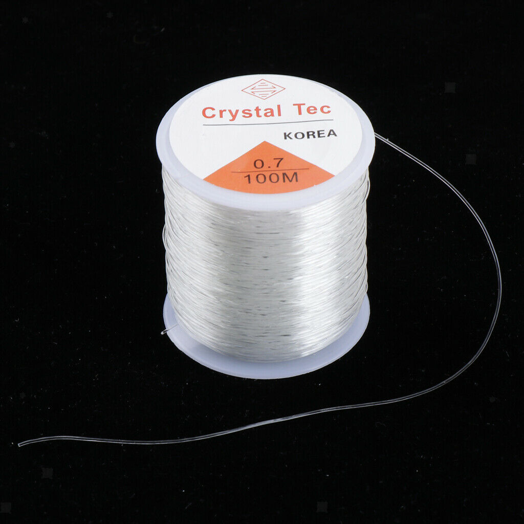 100m / Roll Crystal Elastic Stretch Beads Thread Cord String DIY Craft-0.7mm