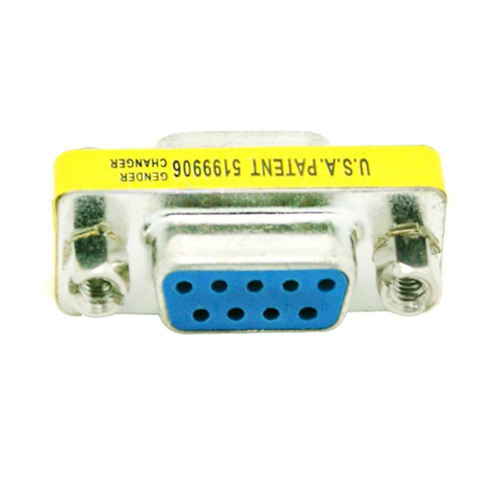 Serial RS-232 DB9 9 Pin Female to Female F/F Gender Changer Coupler AdapterYJUS