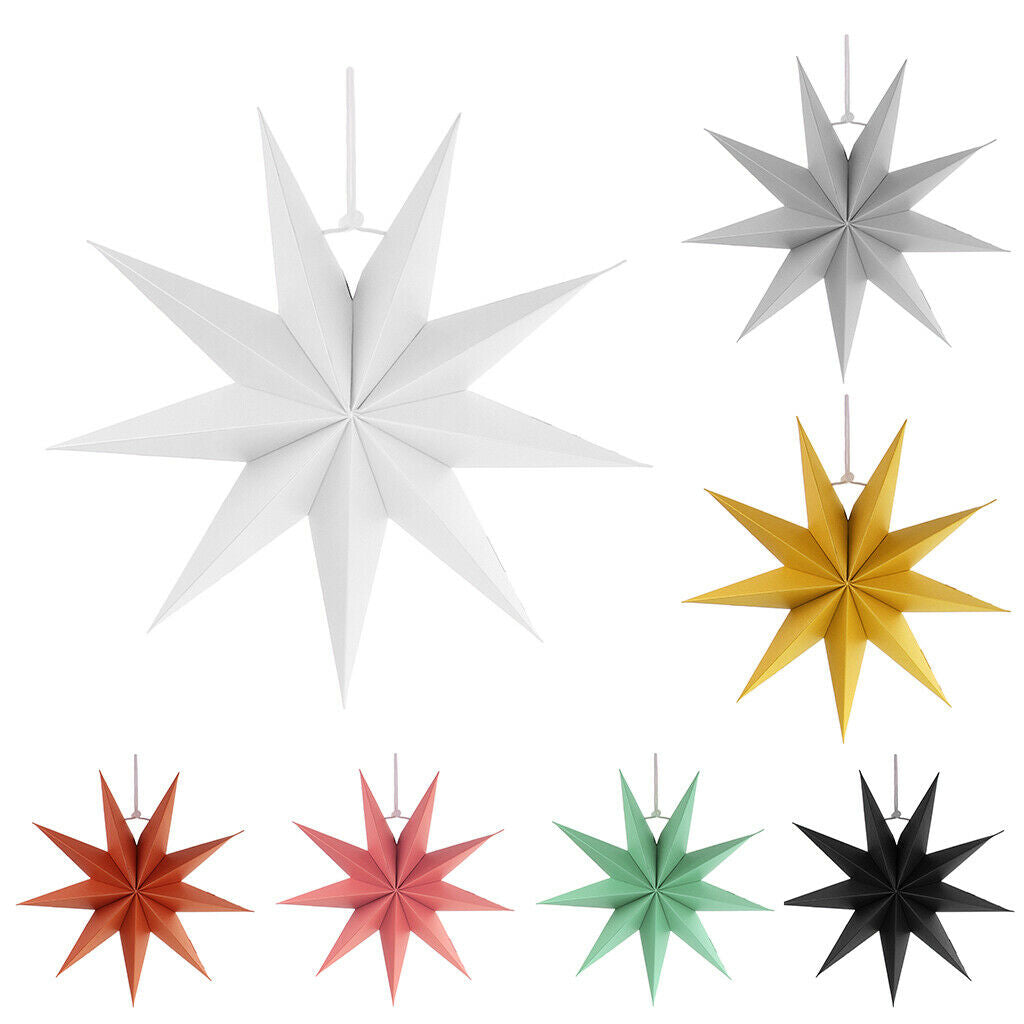 Paper Stars Hanging Christmas Home Party Decoration Wedding Prom Hanging Black
