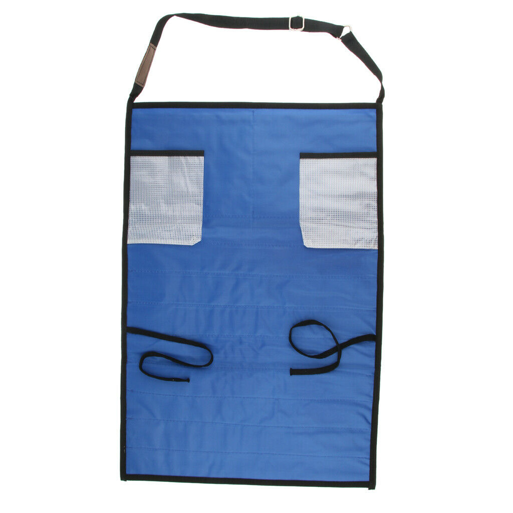Desk Pocket Organizer Bedside Storage Bag Oxford Cloth Book Student Blue