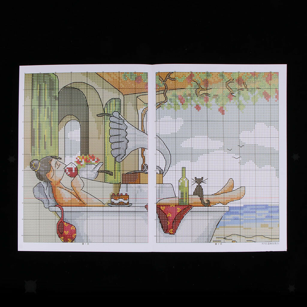 Dimensions Cross Stitch Kit for Adults - Stamped Enjoy Life Pattern 14CT