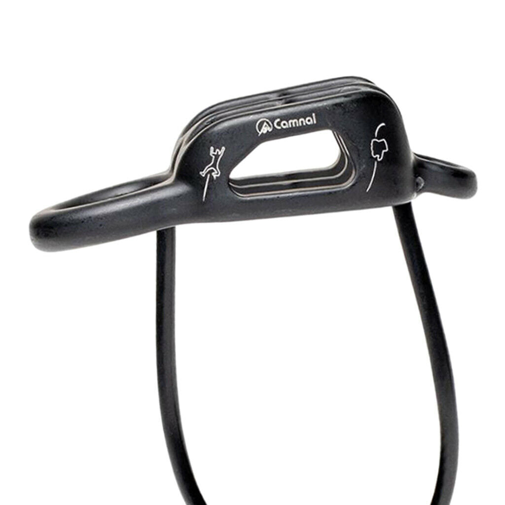 Outdoor CE Rock Climbing   ATC Belay Device Descender Rappelling Gear Black