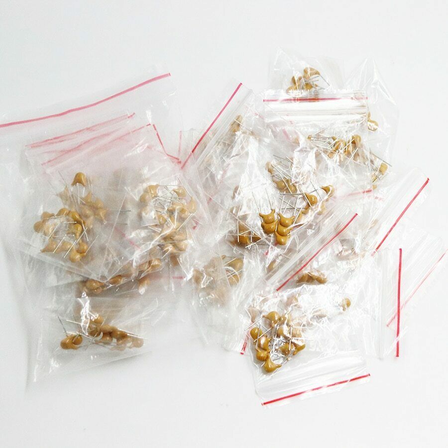18 values 180pcs Ceramic Capacitors Assortment Kit 20pF~1uF 50V