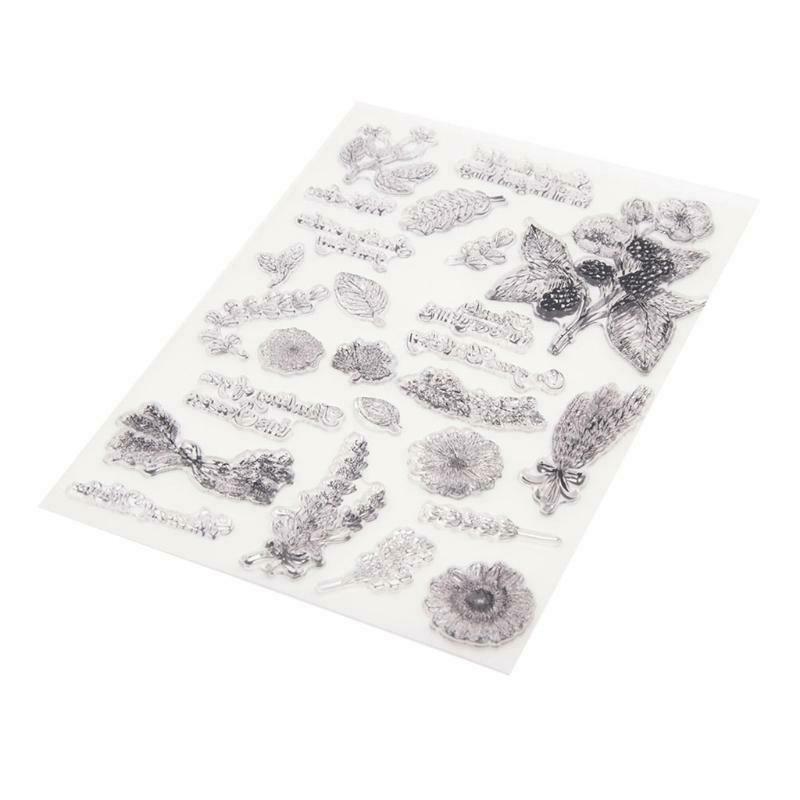 Wheat Flower Seal Stamp with Cutting Dies Stencil DIY Scrapbooking Emboss Photo