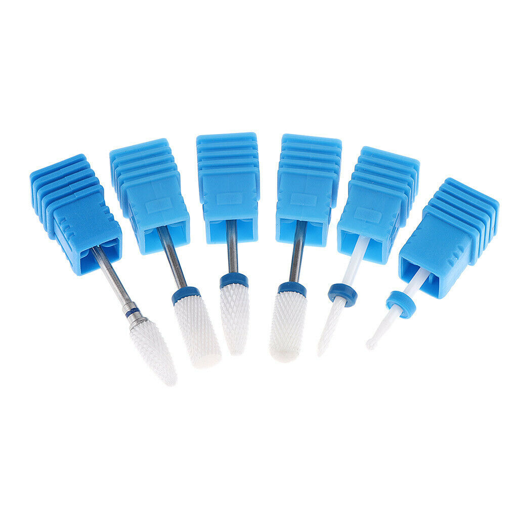 6Pcs 3/32'' Nail Drill Bit Salon Manicure Filing Grinding Sanding Bits