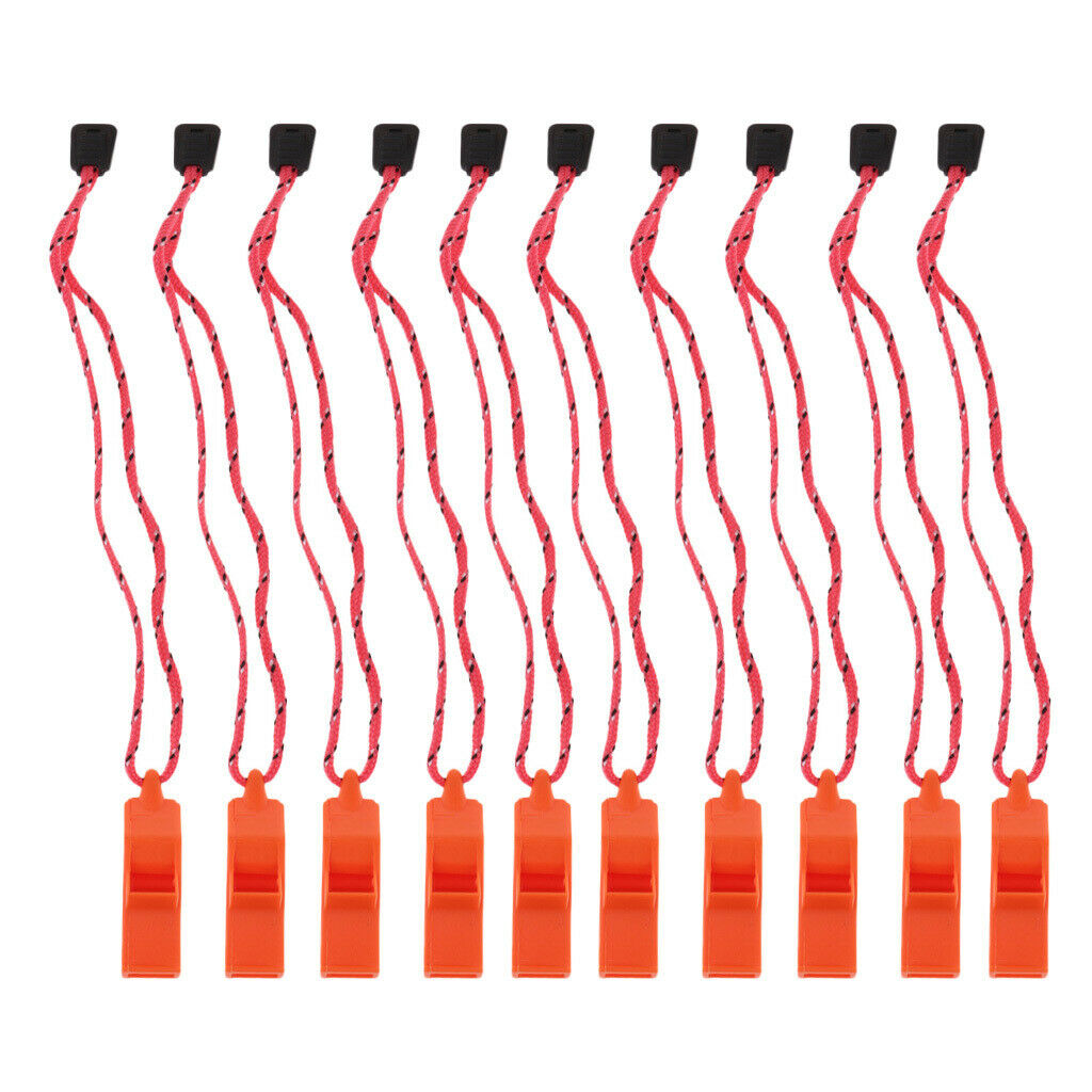 10 Pack Outdoor Emergency Whistle for Safety Boating Camping Hiking Survival