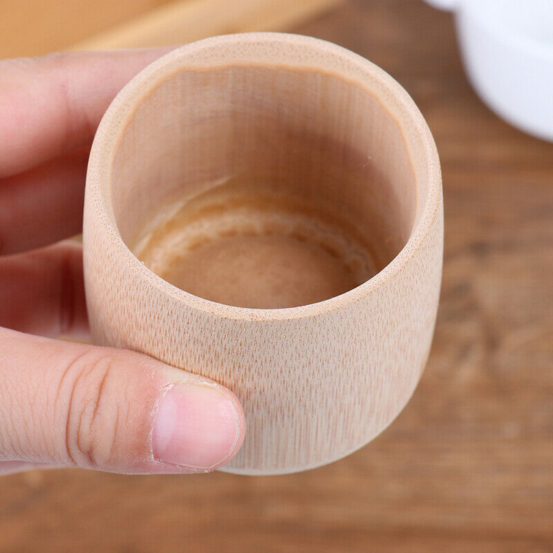 Natural Pure Handmade Bamboo Toothbrush Cups Water Cup Round Sourced Tea Cups_DD