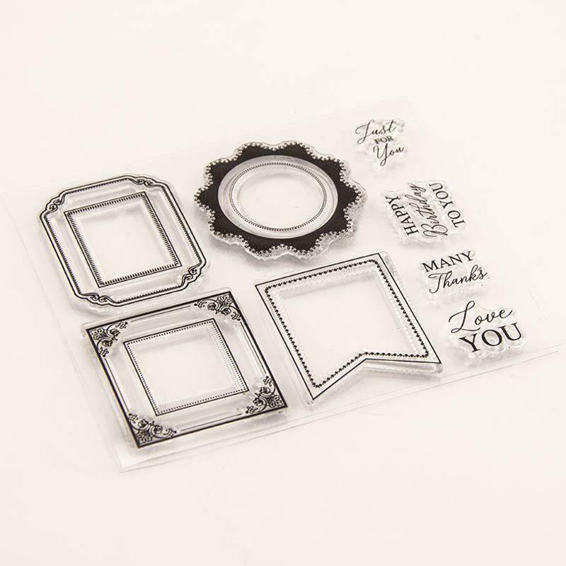 Cover Page Silicone Clear Stamp Cling Seal DIY Scrapbook Embossing Album Decor