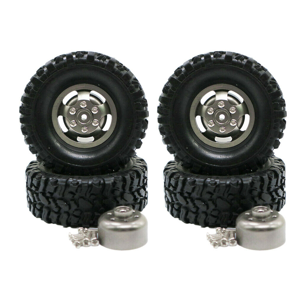 4 Packs Tires for 1/16 WPL B16 JJRC Q60 Remote Control Pickup Truck Car Accs