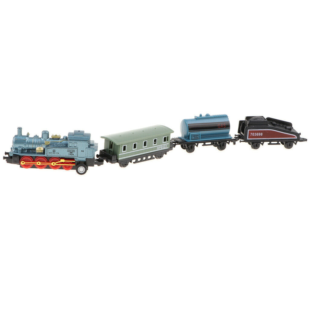 3pcs/set Mini Steam Train Set, with Locomotive Engine and Railway Carriages,