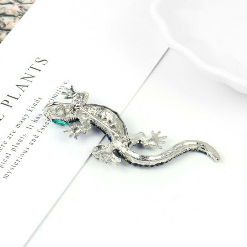 Unique Lizard Rhinestone Brooch Pin Women Geckos Brooch Clothes Jewelry B.l8