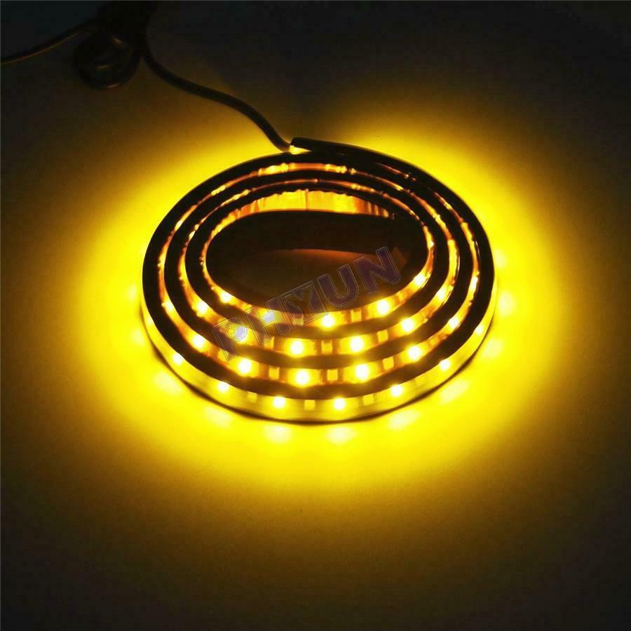2x 48'' Truck Running Board Side Step LED Light Strip Amber & White Turn Signal