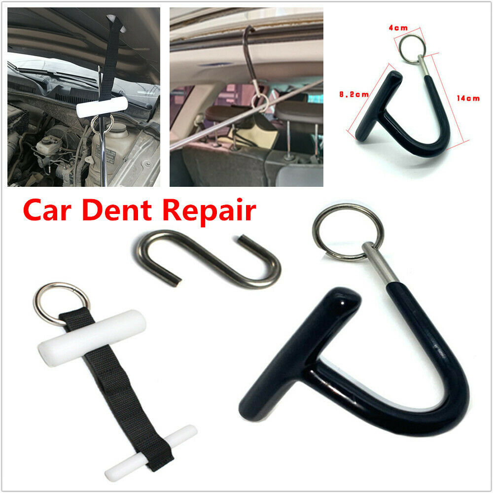 Nylon + Alloy Hail Strap S Hook Crowbar Hanger Kit For Auto Car SUV Dent Repair
