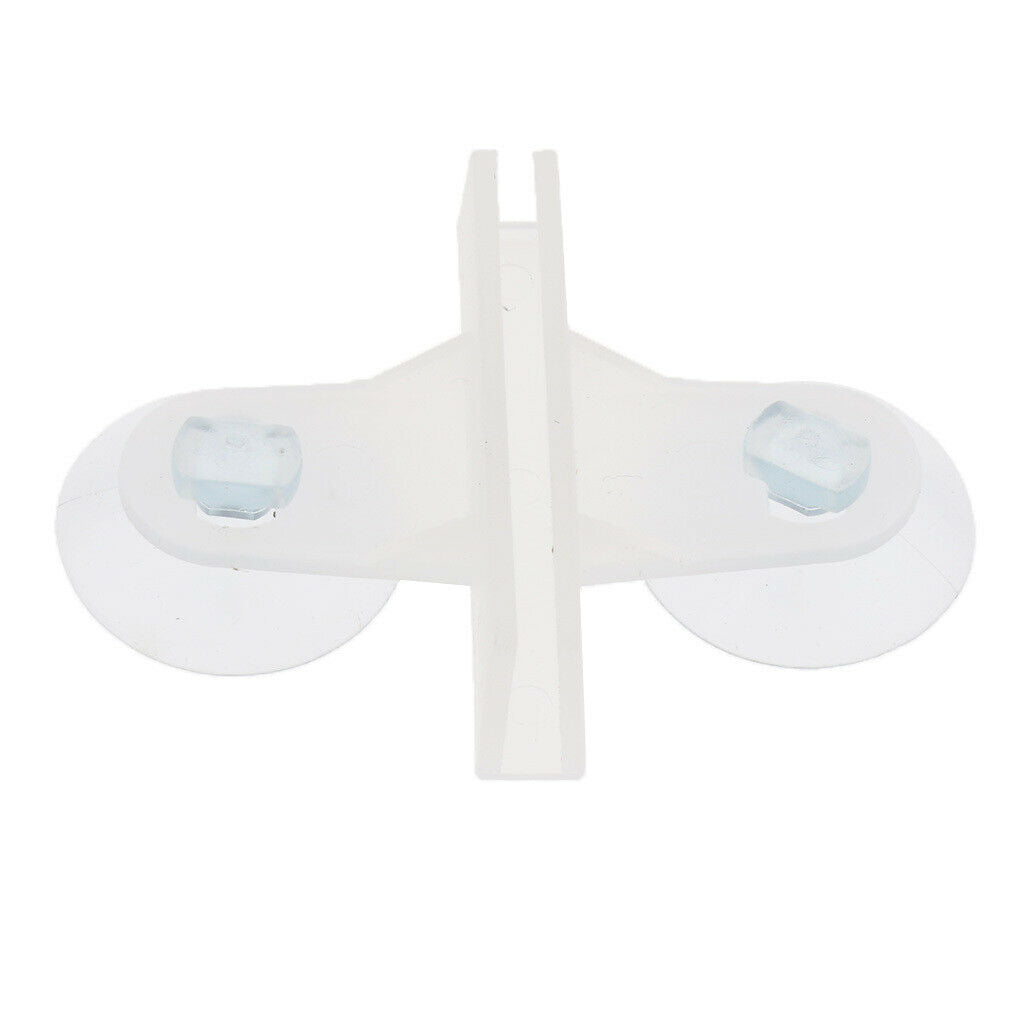2X 10Pcs Aquarium Plastic Dual Suction Cup Clip Sucker Divider Support Holder