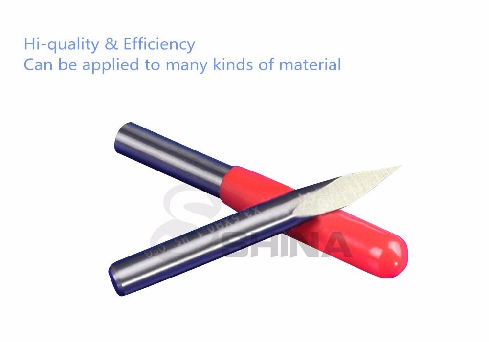 5x 90° 6mm SHD 0.2mm CED Carbide Pyramid Engraving Bits CNC Router Tool