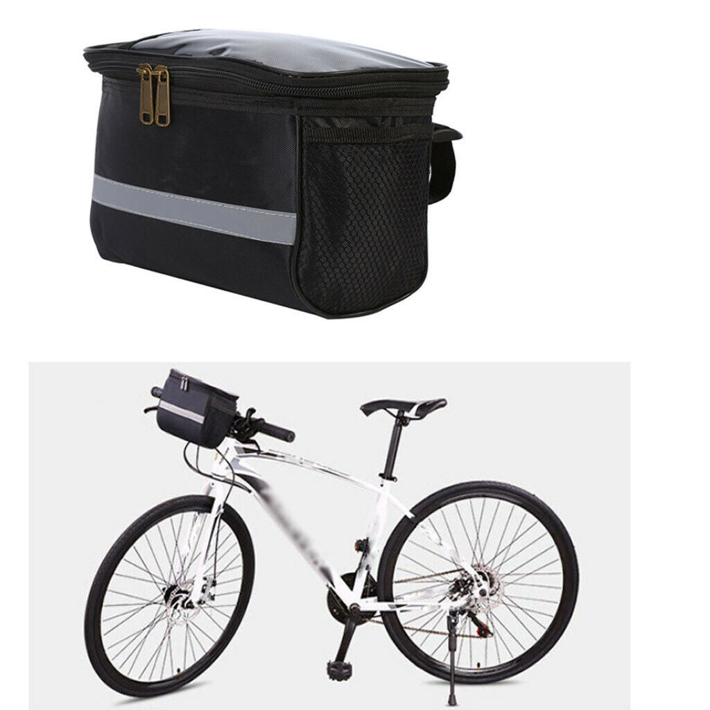 2Pcs Bike Handlebar Bag Bicycle Bag Holder Organizer Storage Riding Pouch