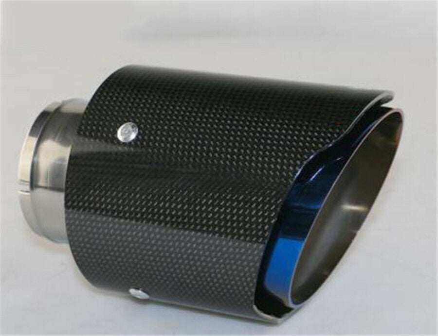 63mm-101mm Exhaust Tip Muffler Pipe Carbon Fiber 63mm-101mm Gloss Matte Random