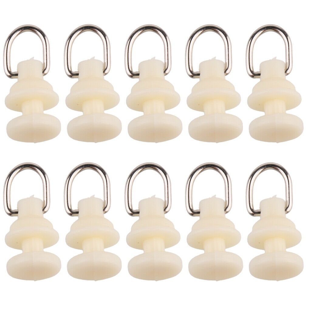 20Pieces Curtain Track Rollers Plastic Wheeled Carriers Drapery Rail Sliding