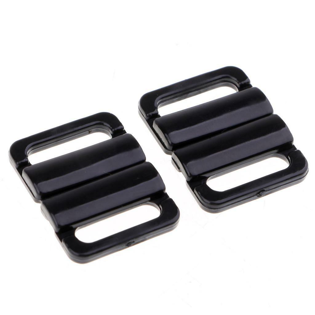 20 Pairs Bikini Clips Snap Plastic Tie Hook Bra Strap Buckle Swimwear Clasps
