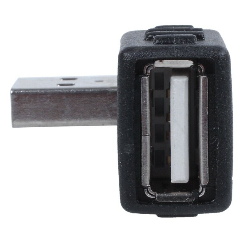Black Side Right Angle USB A Female To A Male Adapter Connector Hubs Q4I9I9