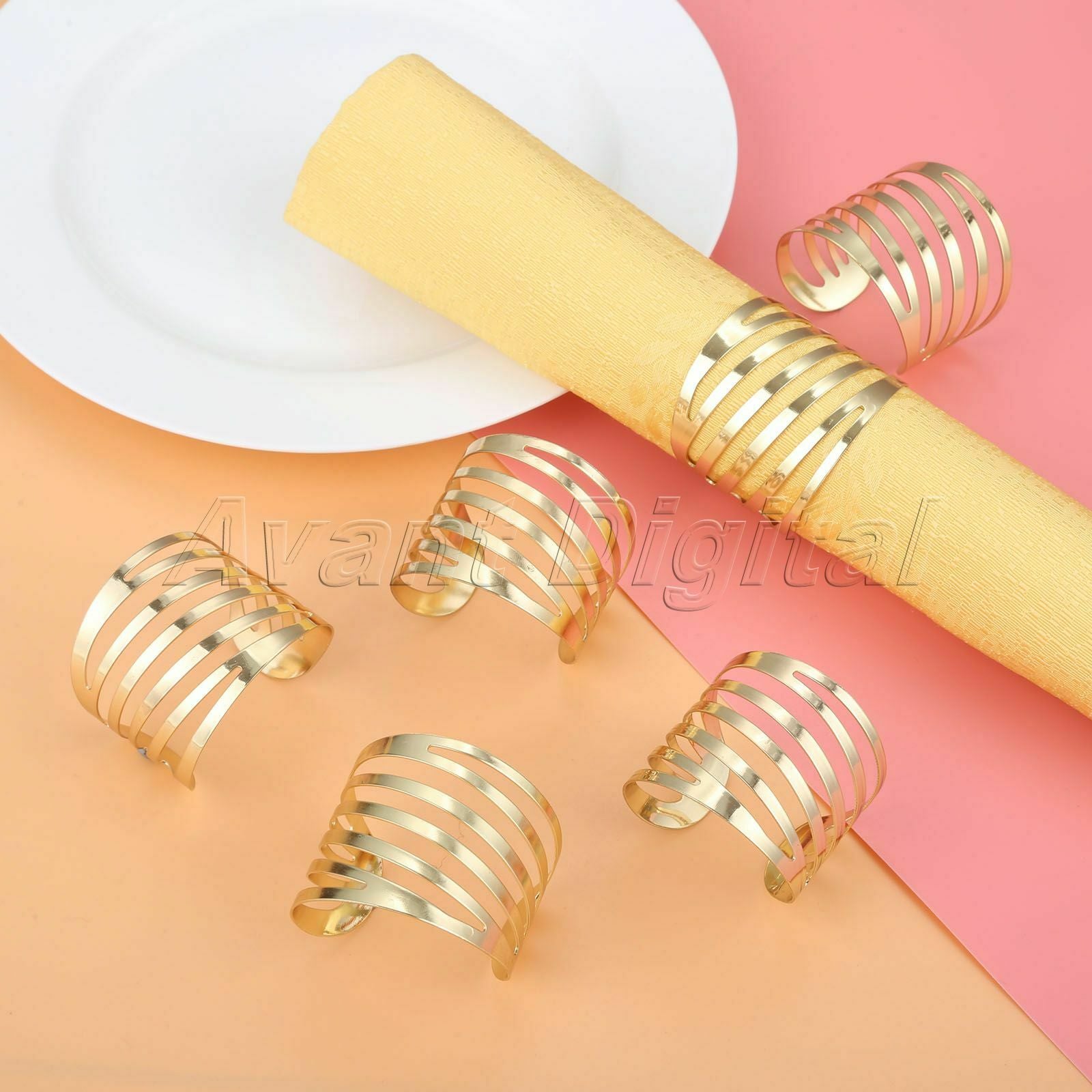6Pcs European Style Napkin Rings Dinner Table Decor Wedding Serviette Holders