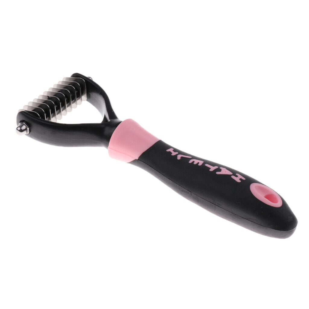 Pet Hair Comb Cats Dogs Grooming Brush Hairdressing Tool Fur Rake Tools Pink