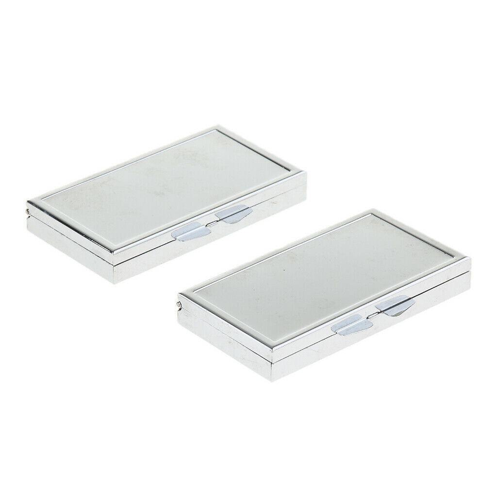 Pack of 4 Metal Pill Box Holder Storage Container Organizer for Pocket Purse