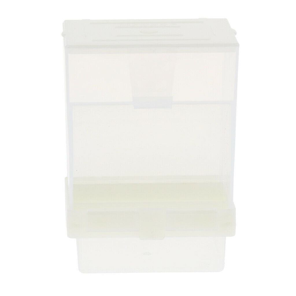 Pet Bird Automatic Feeder Food Feeding Box Parrot Finch Dispenser Cage Perch