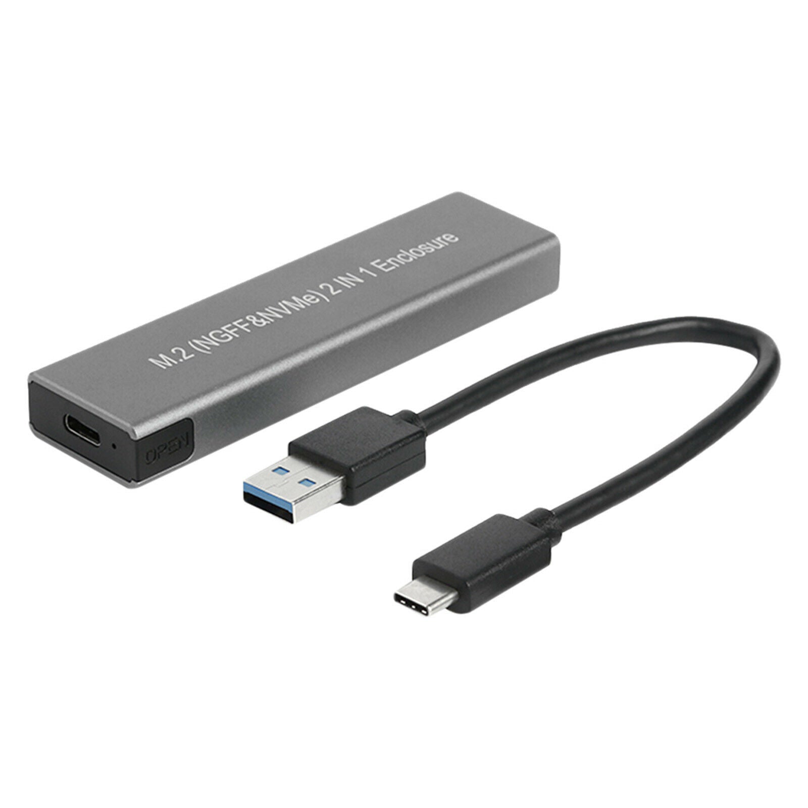M.2 NVME to USB 3.1 Enclosure Adapter M B Key for 2230 2242 NVMe SSD 10Gbps