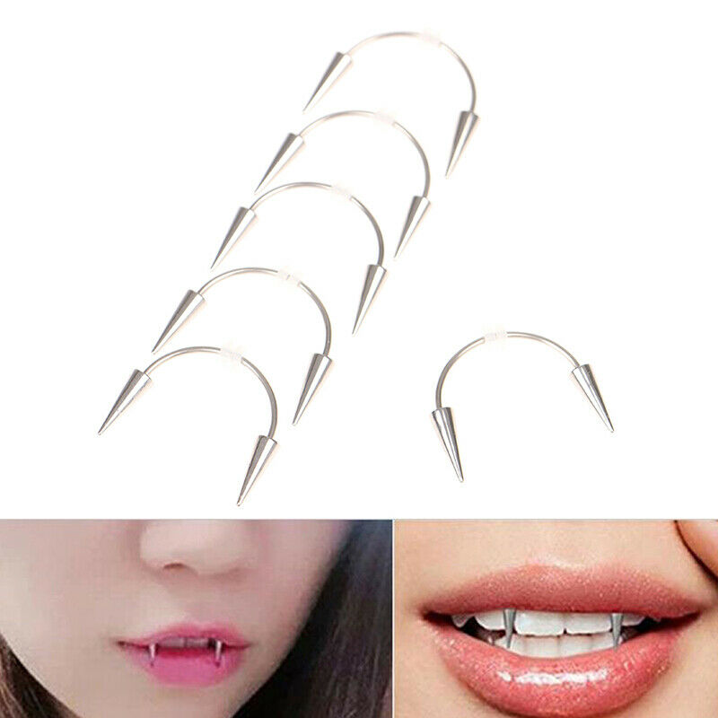 Dracula Nail Lips Ring Puncture Earrings Hoop Nose Ring Body Piercing Jew.l8