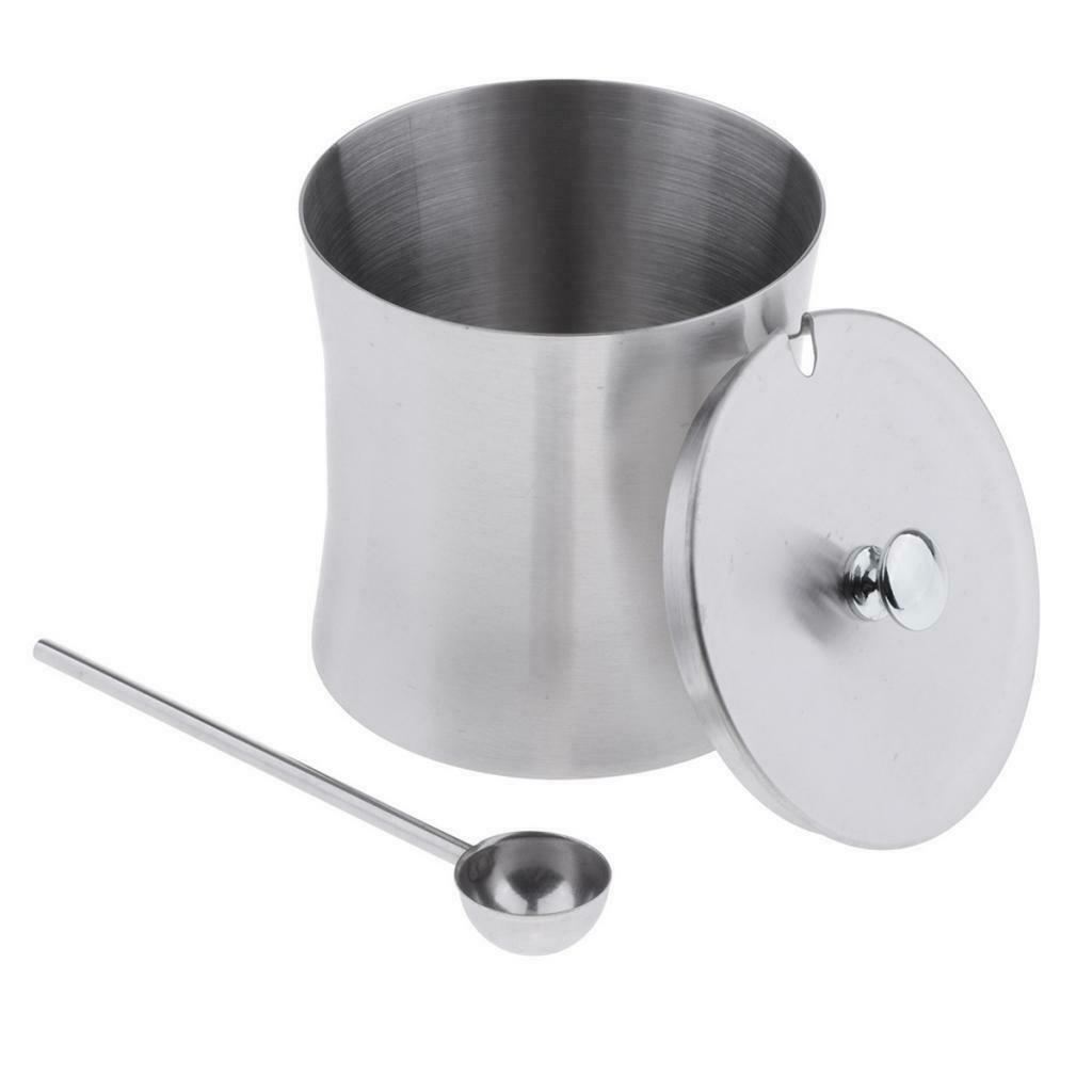 Stainless Spice Dispenser Jar Cruet W/ Scoop Condiment Storage