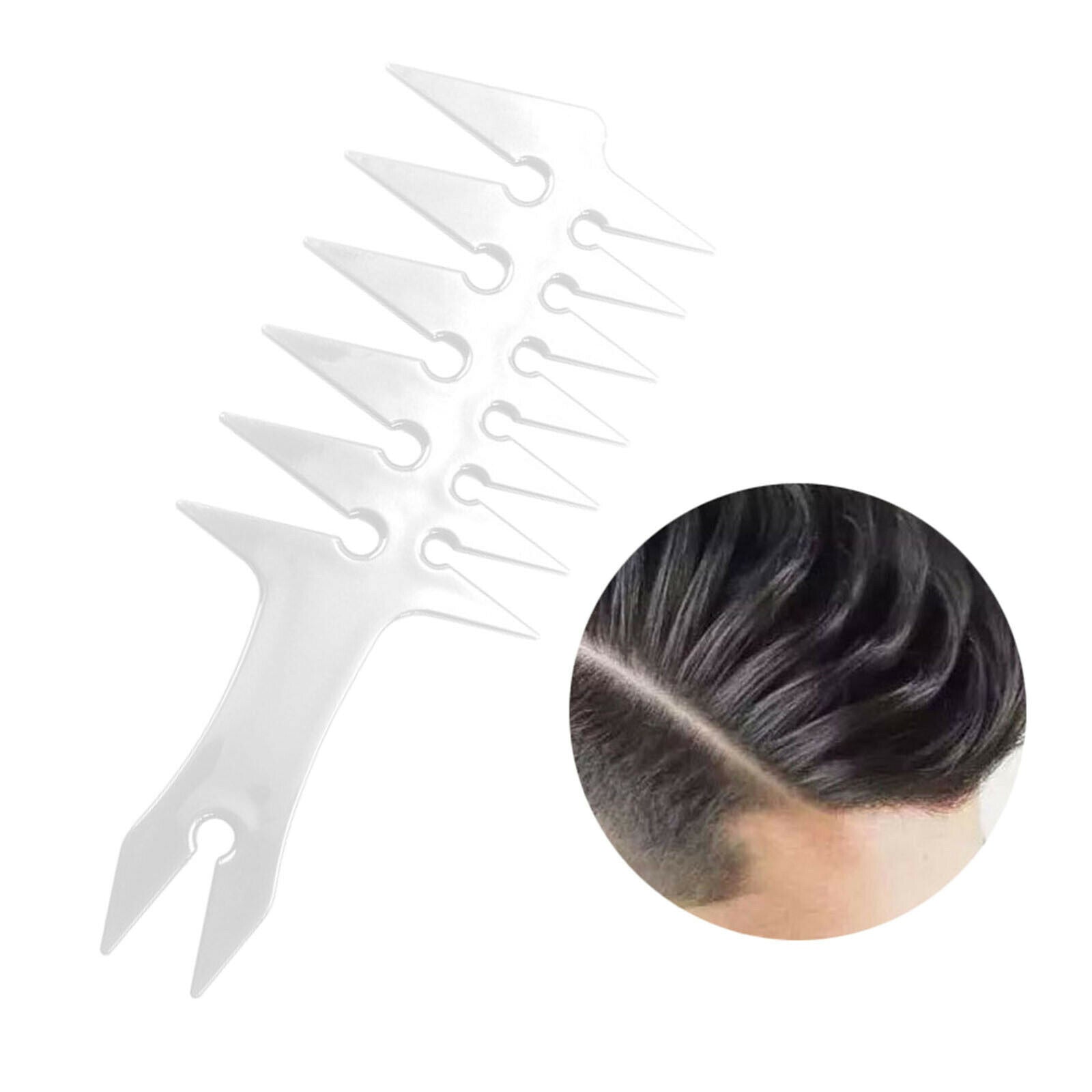 Men's Oil Head Comb Large Tooth Hair Styling Comb Hairdressing White