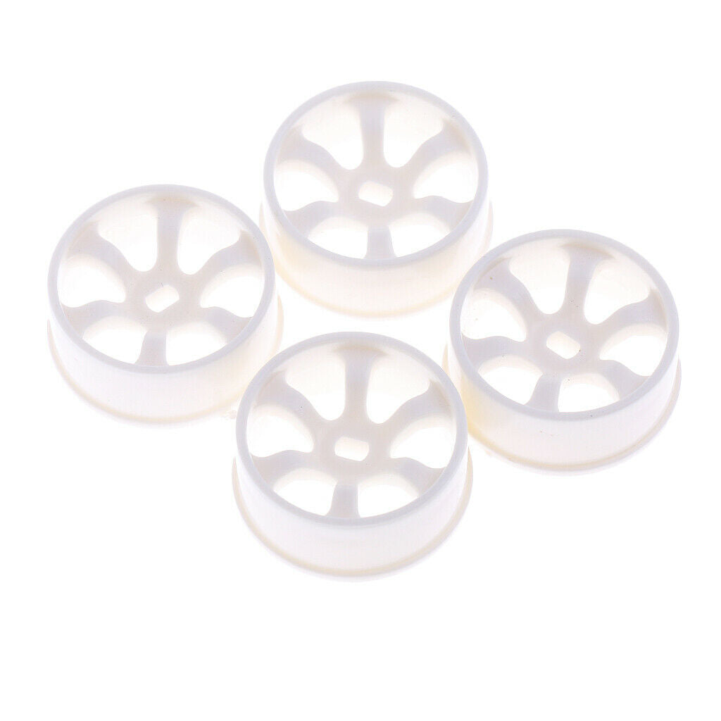 Pack of 4 1:28 White RC Wheel Rims for WLtoys K989 Drift Car Upgrade Parts