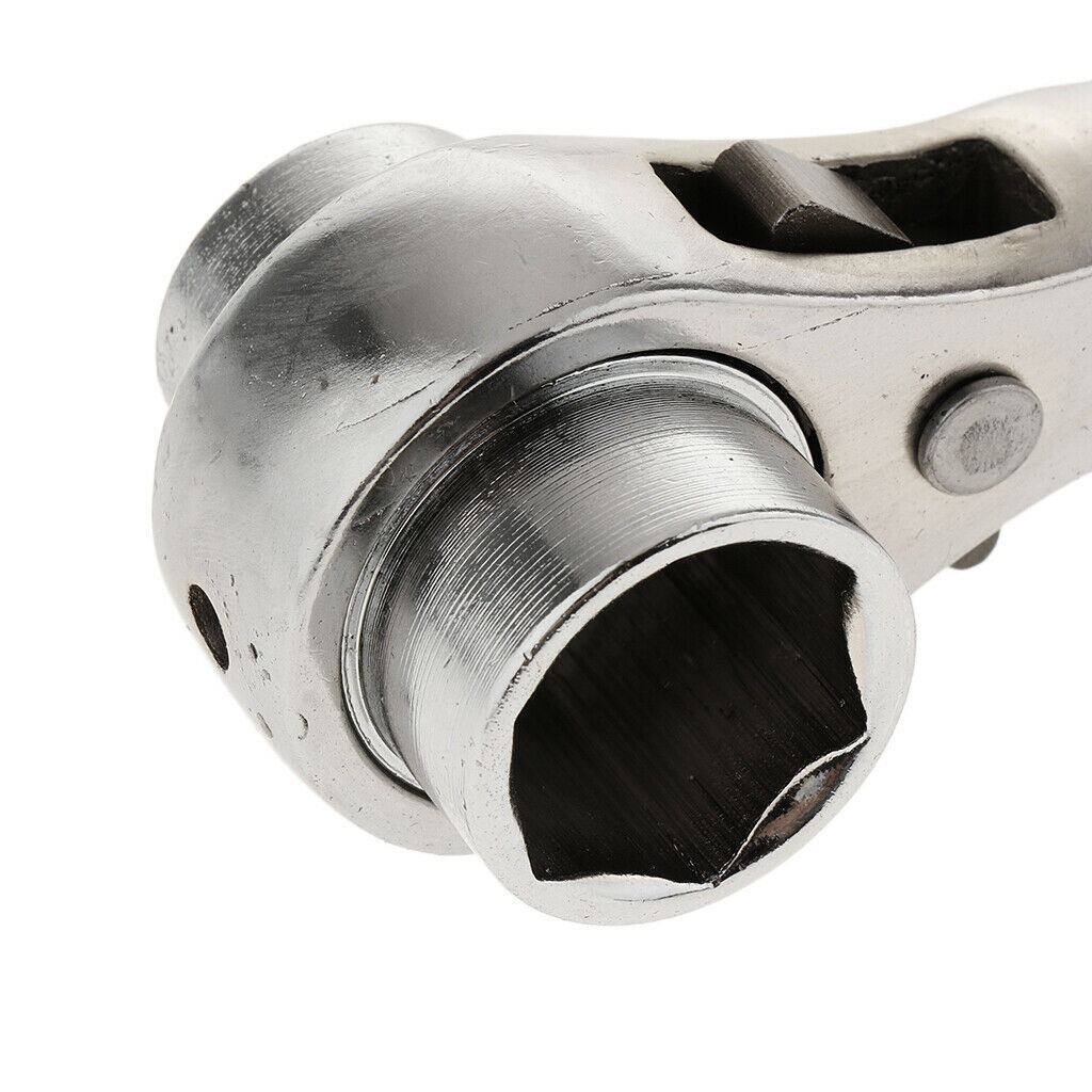 Ratcheting Socket Wrench Hand Tool Podger Hexagon Ratchet Spanner 19mm-22mm