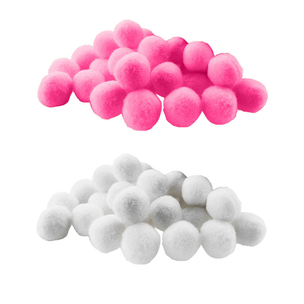 Bulk 200x Soft Pompom Balls Plush Crafts Pom Poms Kids DIY Party Decors