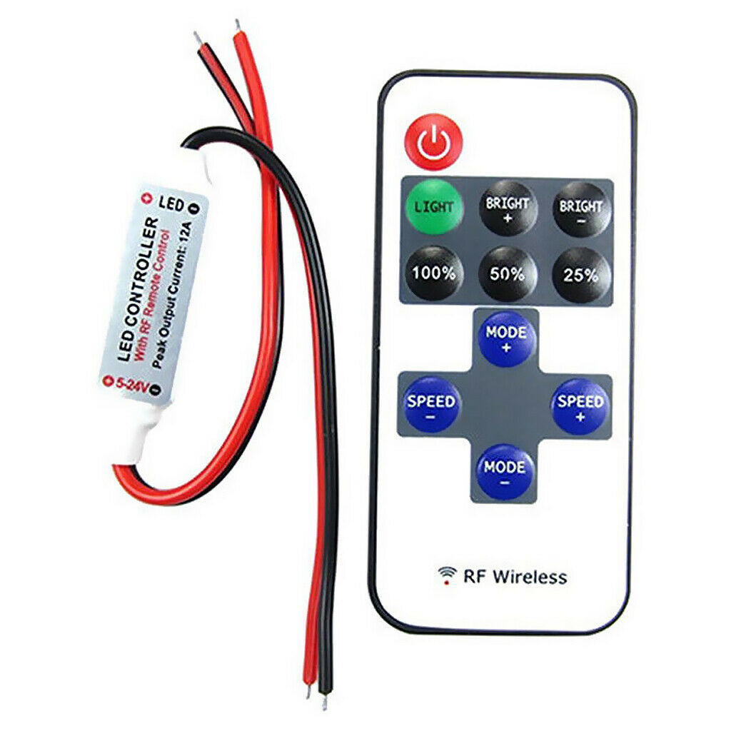 10-Key Mini Wireless Remote Controller Dimmer for LED Strip Light 12V New